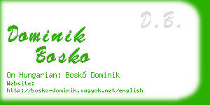 dominik bosko business card
